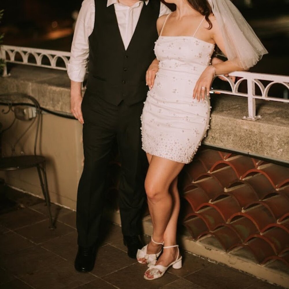 BHLDN Mini Bridal Beaded Party Dress